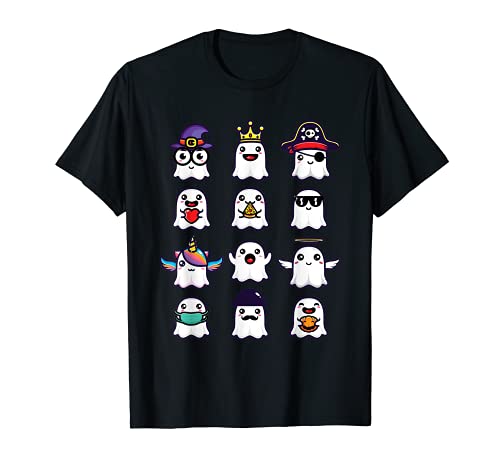 Cute Ghost Character Halloween Scary Horror Christmas Gamer Camiseta