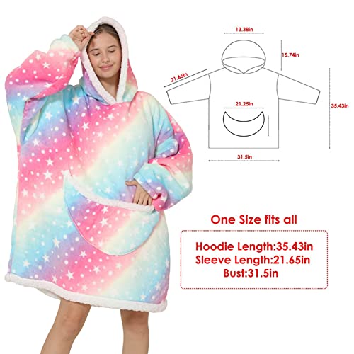 Cyhamse Sudadera con Capucha Sudadera, Manta usable con Bolsillo Gigante Manta con Capucha de Gran tamaño con Mangas Bolsillo Gigante para Invierno