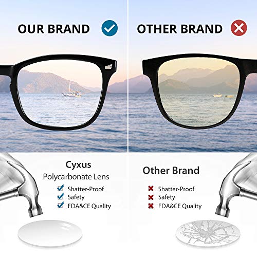 Cyxus Gafas con Filtro de luz Azul bloqueo de luz azul, Gafas con Filtro - Anti Luz Azul para Ordenador, Anti-reflejantes para Hombre y Mujer