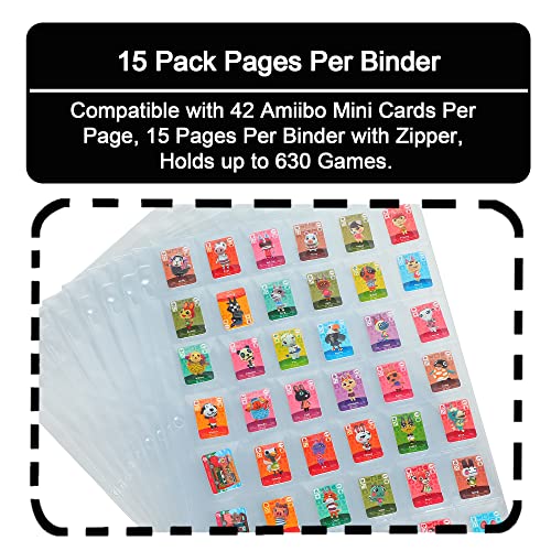 D DACCKIT Soporte para tarjetas de juego compatible con tarjetas Mini Amiibo, 630 cartuchos, organizador compatible con Nintendo Switch PS Vita Games SD tarjetas de memoria (púrpura)