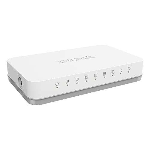 D-Link GO-SW-8G - Switch 8 puertos (Gigabit Ethernet LAN RJ-45, Sin gestión, 1000 Mbps por puerto) blanco
