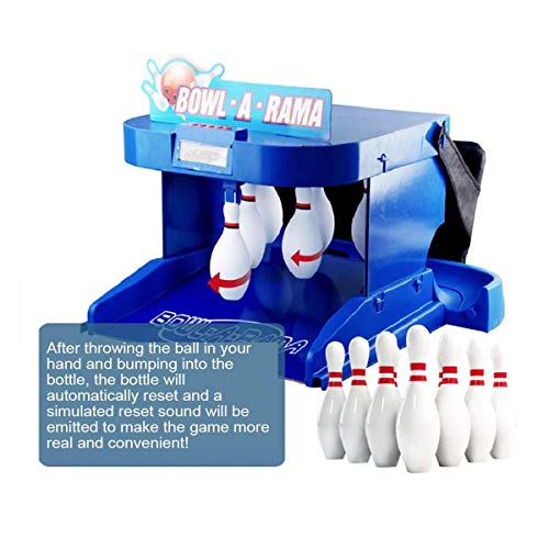 Daka Game Electronic Bowling Alley, con Marcador Electrónico LED, Juego De Familia De Interior Plegable Juego De Bolos Padre-Niño Interactive Toy Ball