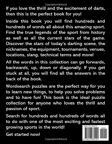 Darts Wordsearches: The Great Darts, Dartists, Legends and More Word Search Puzzle Collection!