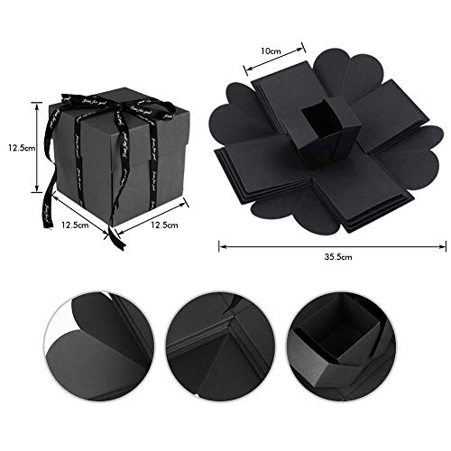 DASIAUTOEM Caja de Regalo Creative, Caja Fotos Regalo, Explosion Box, Caja Regalo Sorpresa DIY Álbum de Fotos Memory Scrapbooking Love Memory para Cumpleaños Boda Aniversario San Valentín Novia Regalo