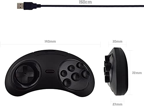 Data Frog Para SEGA USB Classic Gamepad 6 botones USB Gaming Joystick Soporte para PC MAC Mega Drive Controladores