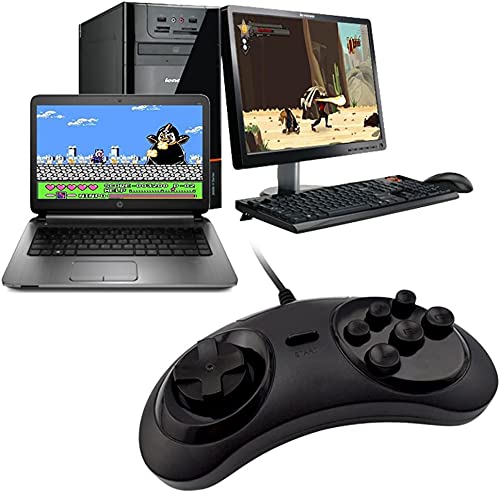 Data Frog Para SEGA USB Classic Gamepad 6 botones USB Gaming Joystick Soporte para PC MAC Mega Drive Controladores