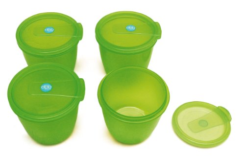 DBD Remond 210007 Babysnack - Juego de fiambreras para bebé con cuchara, color naranja y verde