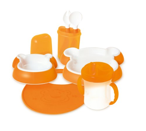 DBD Remond 212007 - Juego de vajilla y cubertería infantiles, color naranja