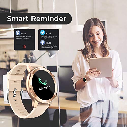 Dccioriu Reloj Inteligente para Hombre y Mujer, Pulsera de Actividad con Pulsómetro, Monitor de sueño, Podómetro y IP67 Impermeable, Reloj Deportivo para iOS y Android