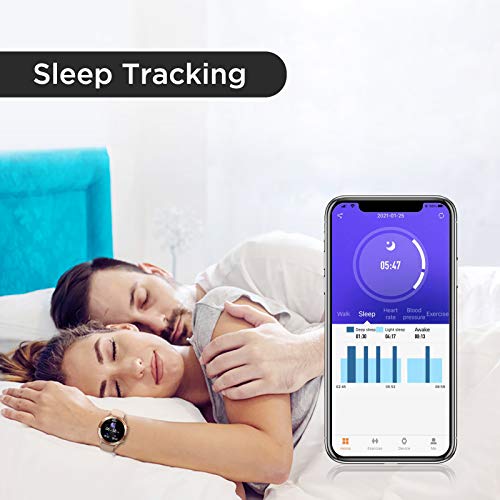 Dccioriu Reloj Inteligente para Hombre y Mujer, Pulsera de Actividad con Pulsómetro, Monitor de sueño, Podómetro y IP67 Impermeable, Reloj Deportivo para iOS y Android