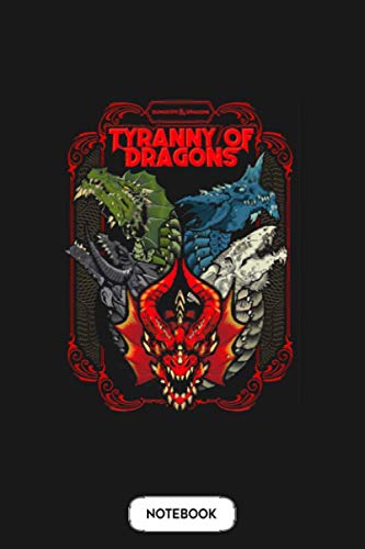 D&d Tyranny Of Dragons Notebook: Journal, 6x9 120 Pages, Diary, Matte Finish Cover, Planner, Lined College Ruled Paper