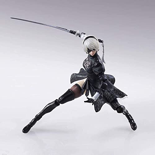 DDAYONB Figura Nier Automata Yorha No. 2 Tipo 2B Anime PVC Modelo Figura de acción Juguetes Colección Decoración 14cm