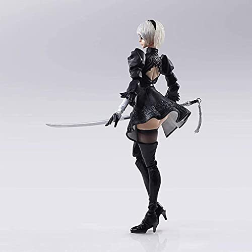 DDAYONB Figura Nier Automata Yorha No. 2 Tipo 2B Anime PVC Modelo Figura de acción Juguetes Colección Decoración 14cm