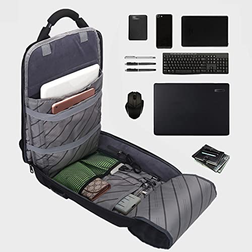 DDXJKL mochila Mochila para hombre de alta gama, viaje de trabajo, viaje, mochila para hombre, mochila para ordenador portátil-negro_17 pulgadas