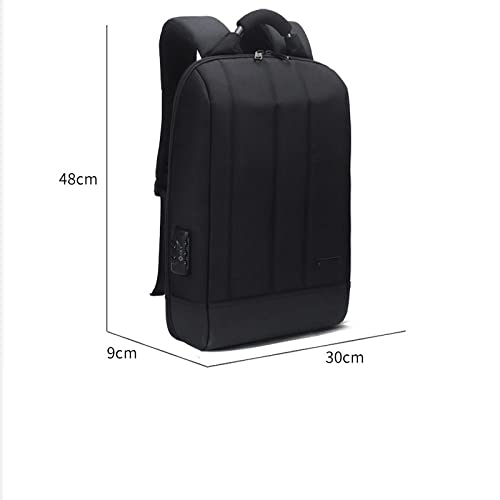 DDXJKL mochila Mochila para hombre de alta gama, viaje de trabajo, viaje, mochila para hombre, mochila para ordenador portátil-negro_17 pulgadas