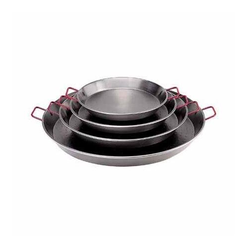 De Buyer - 5026.60 - Paellera viva españa con 2 asas rojas, de acero - 19 porciones