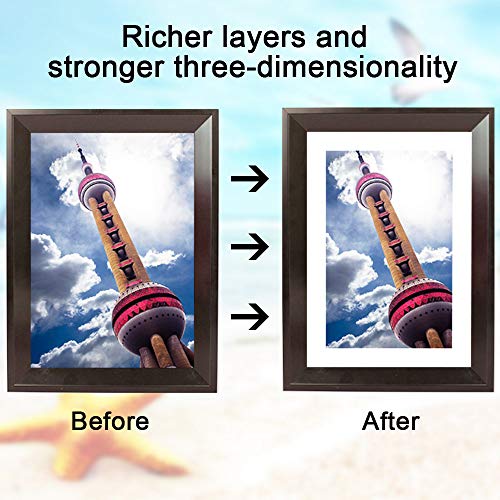 DECARETA 10 piezas A3 blanco Passepartout para proteger fotos y dibujos, diámetro externo 29,7 * 42 cm y diámetro interno 20,3 * 25,3 cm marcos de fotos de papel passepartout