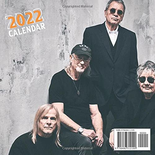 Deep Purple 2022 Calendar: 8.5×8.5 Inch Monthly Calendar With Grid Space For Planning And Scheduling For Rock Music Admirers And Lovers