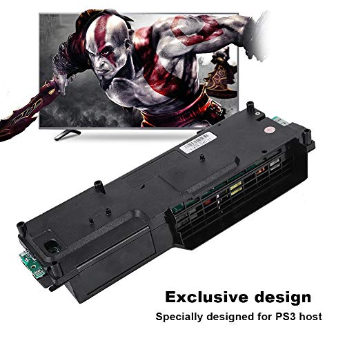 Delaman Fuente de alimentación, ABS Fuente de alimentación PS3 portátil Duradera Fuente de alimentación de Repuesto Totalmente sellada Ligera Compatible con Host PS3