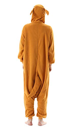 DELEY Disfraz Animal Adulto Enterizo de Pijamas Kangourou Disfraz Homewear Halloween Carnaval Ropa de Dormir con Capucha