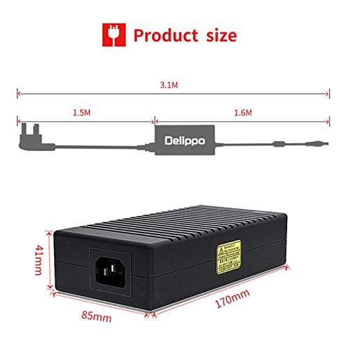 Delippo 280W 20V 14A Adaptador Cargador Portátil para MSI GE75 Raider 8SF/RTX2070 ADP-280BB B GE75 9SG MSI GE75 Raider 9SF MSI GE75 Raider 8SG RTX 2080 i7 MSI GE75 Raider 8Sf RTX 2070 i7