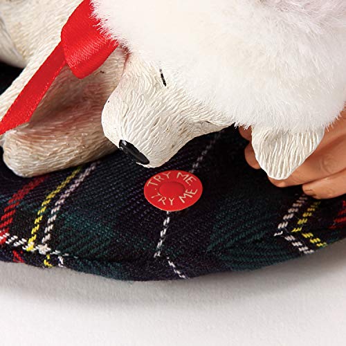 Department 56 - Figura de Papá Noel y sus mascotas con texto en inglés "Possible Dreams Santa and his Pets Cuddle Buddies Sroning", multicolor