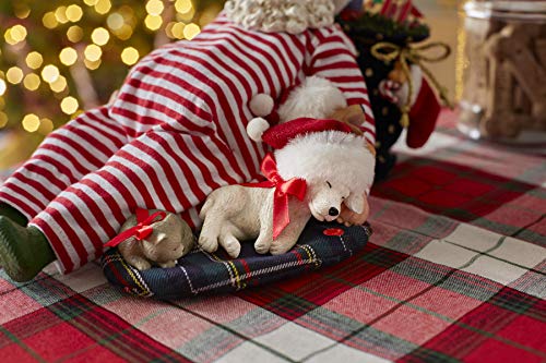 Department 56 - Figura de Papá Noel y sus mascotas con texto en inglés "Possible Dreams Santa and his Pets Cuddle Buddies Sroning", multicolor