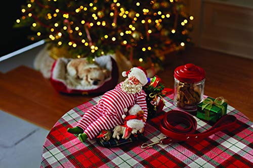 Department 56 - Figura de Papá Noel y sus mascotas con texto en inglés "Possible Dreams Santa and his Pets Cuddle Buddies Sroning", multicolor