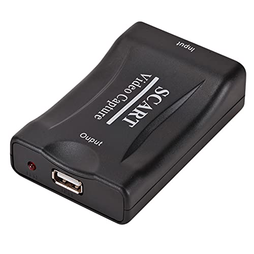 DERCLIVE USB2.0 SCART Capture Card Game Video Converter para PS4/Xbox/Switch OBS Live Recording Box