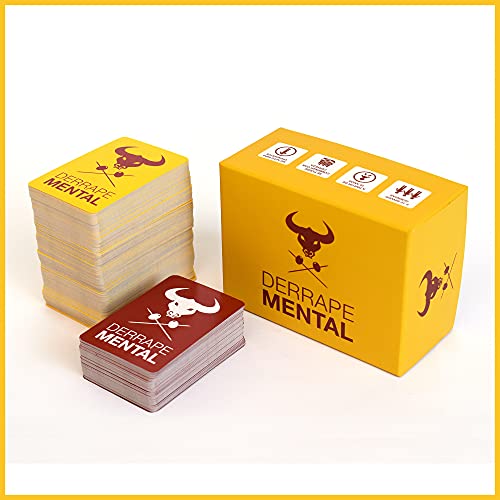 DERRAPE Mental - Juego de Mesa - Juego de Cartas para Fiestas y Risas con 400 Cartas para 3-10 Jugadores a Partir de 16 años