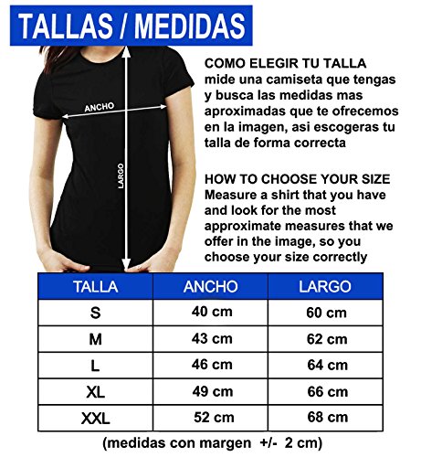 Desconocido 35mm - Camiseta Mujer La Sirenita - Punk - Tattoo - Metal - Negro - Talla l