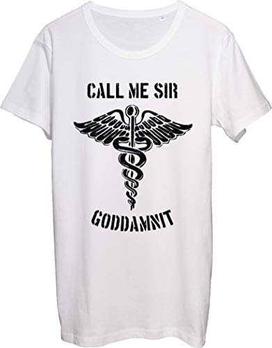 Desconocido Call Me Sir Goddamnit Emergency Camiseta para Hombre XX-Large