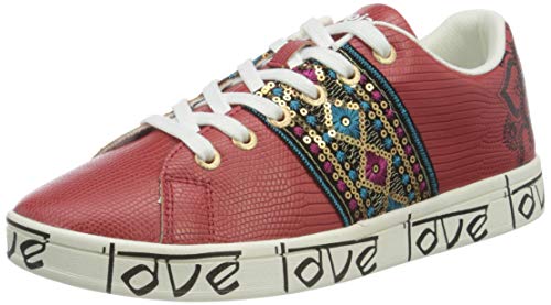 Desigual Shoes_Cosmic_Exotic IN, Sneakers Mujer, Red Red, 39 EU