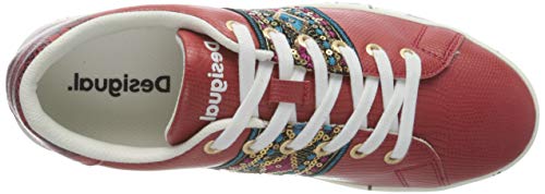 Desigual Shoes_Cosmic_Exotic IN, Sneakers Mujer, Red Red, 39 EU