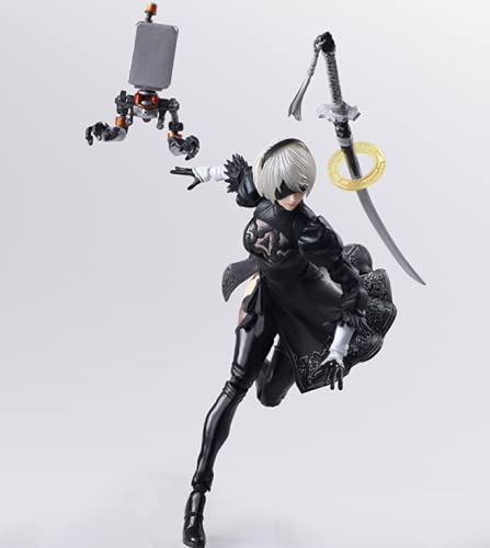 Desmontable Aldult 10-14CM NieR: Automata Miss 2B Mechanical Lifeform Intercambiable en caja Mano para hacer PVC Figuras de acción Colección Figurilla Modelo Juguete Anime Juego de dibujos animados Pe