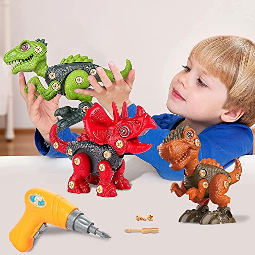 Desmontar Dinosaurios juguetes, Regalo de juguetes de dinosaurio para niños, Juguetes de dinosaurios para niños de 3 4 5 6 7 8 años