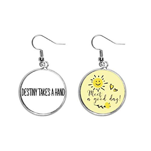 Destiny Takes A Hand Art Deco - Pendientes de moda con diseño de flor de sol