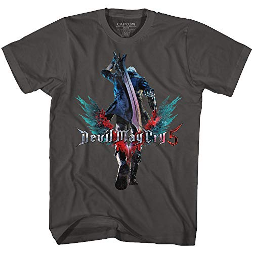 Devil May Cry 5 Action Adventure Video Arcade Game Walk Away Sword Camiseta - Gris - Large