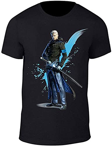 Devil May Cry Vergil Short Sleeve T-Shirt Fit Soft tee Top Shirt
