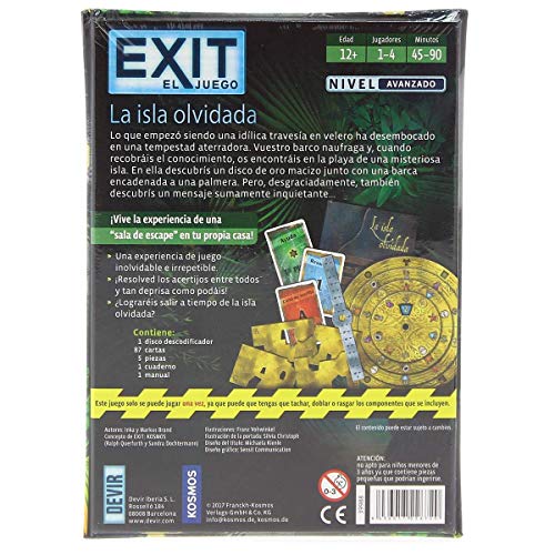 Devir - Exit: La isla olvidada, Ed. Español (BGEXIT5) , color/modelo surtido