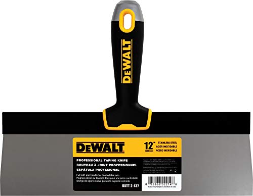 DEWALT Cuchillo de cinta de 12 pulgadas | Acero inoxidable con mango de agarre suave | DXTT-2-137