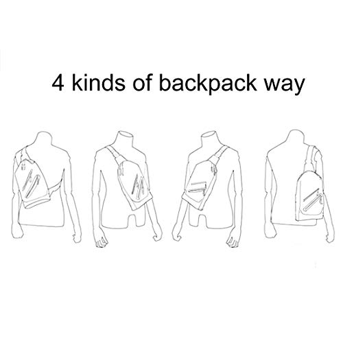 DFV mobile - Backpack Waist Shoulder Bag Nylon for Sony Xperia Neo L - Black