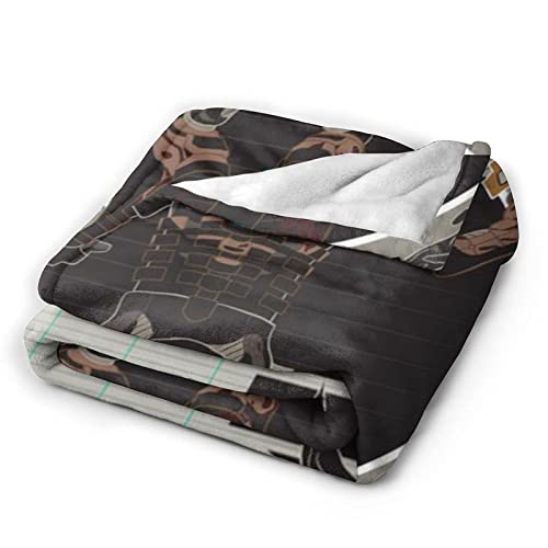 DGJL Dead Space Classic Character Illustration Logo Anime Cómodas Mantas de Micro Fleece Ultra Suave para Viajar Camping Casa Ropa de cama, Sala de estar, Mantas para todas las estaciones