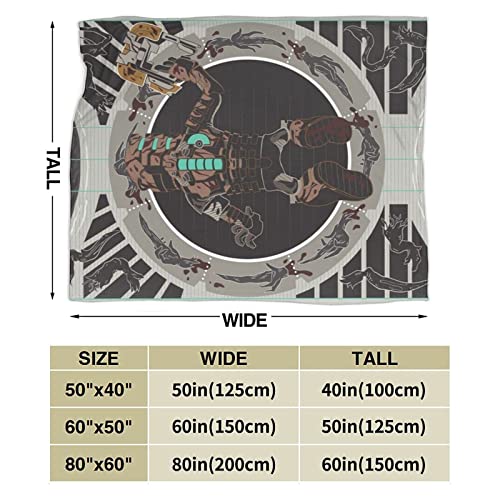 DGJL Dead Space Classic Character Illustration Logo Anime Cómodas Mantas de Micro Fleece Ultra Suave para Viajar Camping Casa Ropa de cama, Sala de estar, Mantas para todas las estaciones