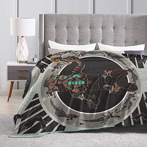 DGJL Dead Space Classic Character Illustration Logo Anime Cómodas Mantas de Micro Fleece Ultra Suave para Viajar Camping Casa Ropa de cama, Sala de estar, Mantas para todas las estaciones