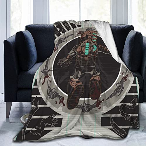 DGJL Dead Space Classic Character Illustration Logo Anime Cómodas Mantas de Micro Fleece Ultra Suave para Viajar Camping Casa Ropa de cama, Sala de estar, Mantas para todas las estaciones