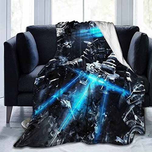 DGJL Dead Space Classic Character Illustration Logo Anime Cómodas Mantas de Micro Fleece Ultra Suave para Viajar Camping Casa Ropa de cama, Sala de estar, Mantas para todas las estaciones
