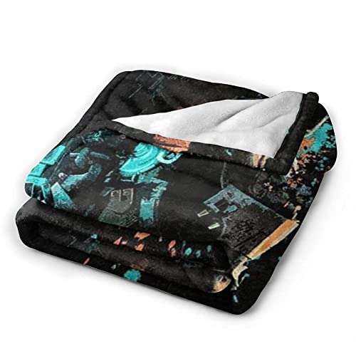 DGJL Dead Space Classic Character Illustration Logo Anime Cómodas Mantas de Micro Fleece Ultra Suave para Viajar Camping Casa Ropa de cama, Sala de estar, Mantas para todas las estaciones