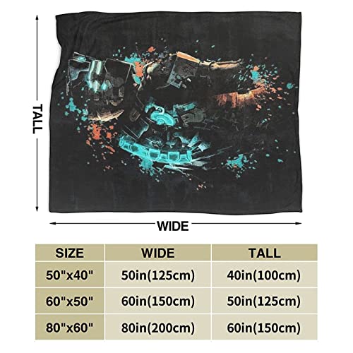DGJL Dead Space Classic Character Illustration Logo Anime Cómodas Mantas de Micro Fleece Ultra Suave para Viajar Camping Casa Ropa de cama, Sala de estar, Mantas para todas las estaciones