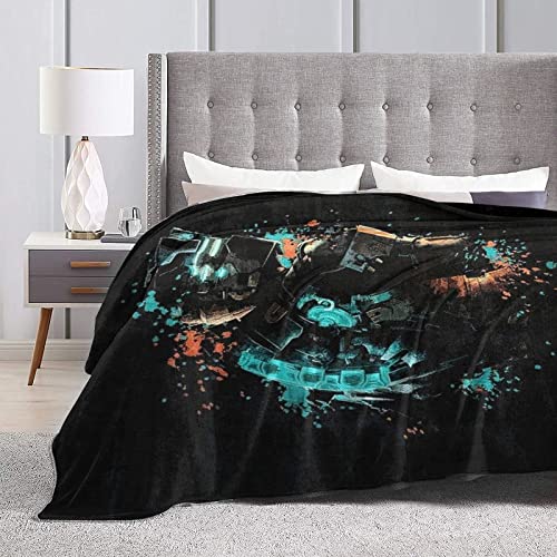 DGJL Dead Space Classic Character Illustration Logo Anime Cómodas Mantas de Micro Fleece Ultra Suave para Viajar Camping Casa Ropa de cama, Sala de estar, Mantas para todas las estaciones